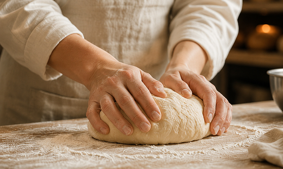 パン作りの手元
